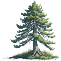 Ai Generated, Watercolor Tree, Watercolor, png