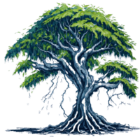 Ai Generated, Watercolor Tree, Watercolor, png