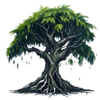 Ai Generated, Watercolor Tree, Watercolor, png