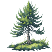 Ai Generated, Watercolor Tree, Watercolor, png