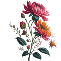 ai généré, aquarelle fleur, aquarelle magnifique fleur, aquarelle png