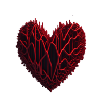 ai generado, hermosa corazón estilo png