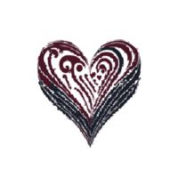 ai generado, hermosa corazón estilo png