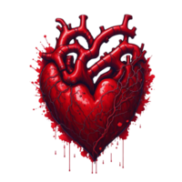 ai generado, hermosa corazón estilo png