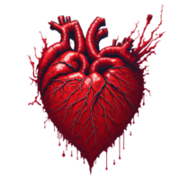 ai generado, hermosa corazón estilo png