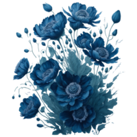 vattenfärg blommig blomma design, vattenfärg blomma arrangemang blommig, vattenfärg blomma design, blomma sublimering blommig ClipArt, bröllop dekoration, boho runda blommig ram, ai genererad fri png