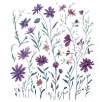 vattenfärg blommig blomma design, vattenfärg blomma arrangemang blommig, vattenfärg blomma design, blomma sublimering blommig ClipArt, bröllop dekoration, boho runda blommig ram, ai genererad fri png