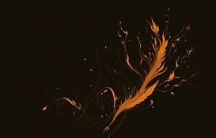 Abstract Background, Black Background, Black And Orange Color Background, Ai Generated photo