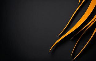 Abstract Background, Black Background, Black And Orange Color Background, Ai Generated photo