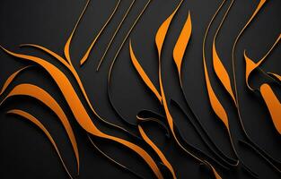 Abstract Background, Black Background, Black And Orange Color Background, Ai Generated photo