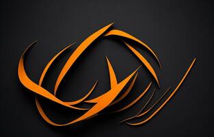 Abstract Background, Black Background, Black And Orange Color Background, photo