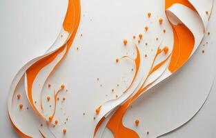 Abstract White Background, White Background, Orange And White Background, Background, Ai Generated photo