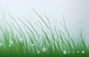 White and grass background, White background photo