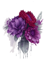 aquarelle bouquet de fleurs, aquarelle bouquet fleur, mariage fleur, aquarelle floral conception, botanique fleur, aquarelle décoration, ai généré png