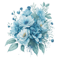 aquarelle bouquet de fleurs, aquarelle bouquet fleur, mariage fleur, aquarelle floral conception, botanique fleur, aquarelle décoration, ai généré png