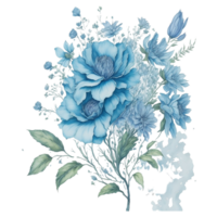 aquarelle bouquet de fleurs, aquarelle bouquet fleur, mariage fleur, aquarelle floral conception, botanique fleur, aquarelle décoration, ai généré png