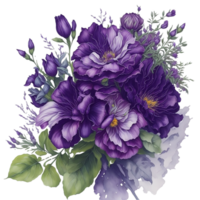 acuarela ramo de flores, acuarela ramo de flores flor, Boda flor, acuarela floral diseño, botánico flor, acuarela decoración, ai generado png