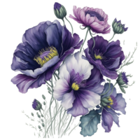 aquarelle bouquet de fleurs, aquarelle bouquet fleur, mariage fleur, aquarelle floral conception, botanique fleur, aquarelle décoration, ai généré png