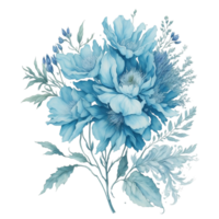 waterverf Bloemen boeket, waterverf boeket bloem, bruiloft bloem, waterverf bloemen ontwerp, botanisch bloem, waterverf decoratie, ai gegenereerd png