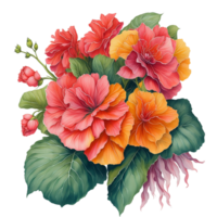 acquerello bouquet di fiori, acquerello mazzo fiore, nozze fiore, acquerello floreale disegno, botanico fiore, acquerello decorazione, ai generato png