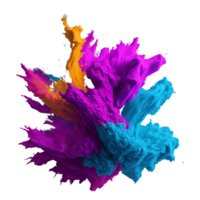 poeder, inkt poeder in een fles, mooi stroom, helder inkt poeder pigment explosie achtergrond element, ai gegenereerd png