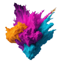 Powder, Ink Powder in a bottle, Beautiful power, Bright Ink Powder Pigment Explosion Background Element, Ai Generated png