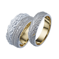 wedding Ring, Wedding decoration, Wedding, Jewellery gold, Marriage, Love Ring, Wedding Ring With Flower, Ai Generated png