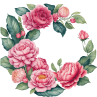 aquarelle floral conception, aquarelle bouquet de fleurs, aquarelle bouquet fleur, mariage fleur, aquarelle floral conception, botanique, aquarelle décoration, ai généré png