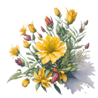 acquerello bouquet di fiori, acquerello mazzo fiore, nozze fiore, acquerello floreale disegno, botanico fiore, acquerello fiore, acquerello decorazione, ai generato png