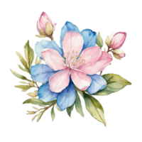 acquerello floreale design con arrotondato telaio, acquerello bouquet di fiori, acquerello mazzo fiore, nozze fiore, acquerello floreale disegno, botanico fiore, acquerello decorazione, ai generato png
