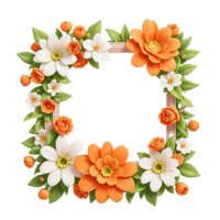 waterverf bloemen ontwerp met afgeronde kader, waterverf Bloemen boeket, waterverf boeket bloem, bruiloft bloem, waterverf bloem regeling, botanisch bloem, waterverf decoratie, ai gegenereerd png