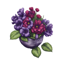 acquerello cestino fiore, acquerello bouquet di fiori, acquerello mazzo fiore, nozze fiore, acquerello floreale disegno, botanico fiore, acquerello decorazione, ai generato png