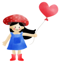 Mushroom red color so cute and minimal png