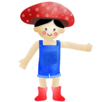 Mushroom red color so cute and minimal png