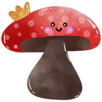 paddestoel rood kleur zo schattig en minimaal png