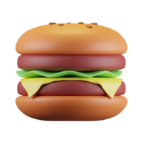 hamburger 3d icona png