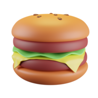 hamburger 3d icona png