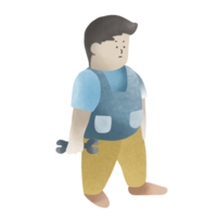 Repairman cartoon gesture png