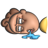 Not feeling well now cartoon 3d png