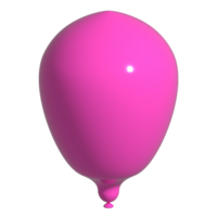 Glossy pink balloon 3d png