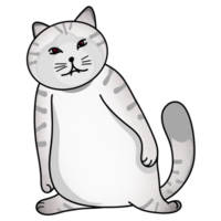 carino gatto cartone animato gesto png