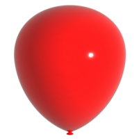 lustroso vermelho balão 3d png