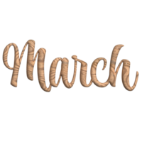 marcha por mês 3d png