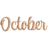 October monthly 3d png