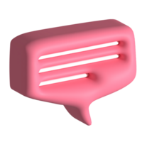 em branco discurso bolha 3d png