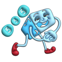 Ice baby cartoon smiling 3d png