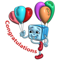 Congratulations ice baby cartoon gesture png