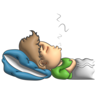 Time to sleep cartoon man gesture png