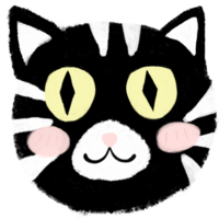 Cute emoji cat clip art for Cat's day png