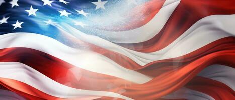 ondulado americano bandera antecedentes para monumento día. generativo ai foto